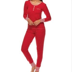 bebe sleepwear polka dot pajamas